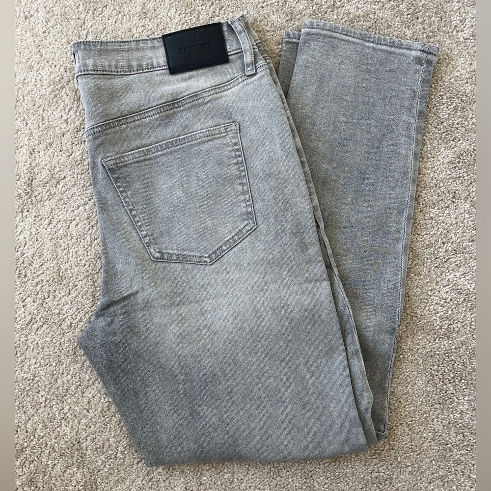 Men’s Express Gray Slim Jeans 33x32